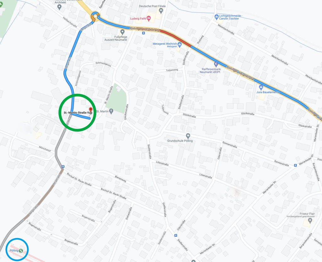 Set Dance in Neumarkt 3 Google Maps Buergerzentrum in der Alten Schule Neumarkt Poelling St. Martin Str. 9 markiert 1