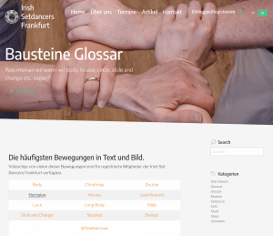 Screenshot•Frankfurt Set Dancers•Set Dancing Glossar