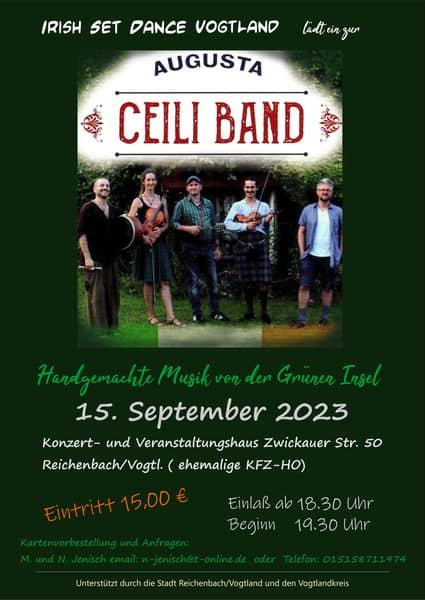 Augusta Ceili Band im Vogtland 2 Reichenbach•Augusta Konzert